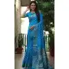 Plus Size Paithani Silk Bandhej Work Traditional Wear Saree In Blue - 147531647