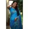 Plus Size Paithani Silk Bandhej Work Traditional Wear Saree In Blue - 147531647