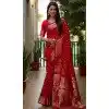 Plus Size Paithani Silk Bandhej Work Traditional Wear Saree In Maroon - 147531648