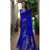 Plus Size Paithani Silk Bandhej Work Traditional Wear Saree In Royal Blue - 147531649