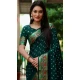 Paithani Silk Bandhej Work Traditional Wear Saree In Green - 147531650