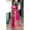Plus Size Paithani Silk Bandhej Work Traditional Wear Saree In Pink - 147531651