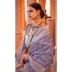 Viscose Silk Printed Foil Wedding Wear Designer Saree In Blue - 147681726