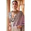 Plus Size Viscose Silk Printed Foil Wedding Wear Designer Saree In Pink - 147681728
