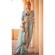 Purple Viscose Silk Printed Foil Wedding Wear Designer Saree - 147681729