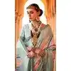 Purple Plus Size Viscose Silk Printed Foil Wedding Wear Designer Saree - 147681729