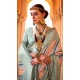 Purple Viscose Silk Printed Foil Wedding Wear Designer Saree - 147681729