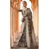 Plus Size Viscose Silk Printed Foil Wedding Wear Designer Saree In Magenta - 147681732