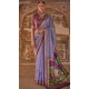 Purple Viscose Silk Printed Designer Wear Saree - 147691734