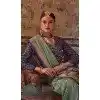 Grey Viscose Silk Printed Plus Size Designer Wear Saree - 147691739