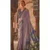 Viscose Silk Printed Plus Size Designer Wear Saree In Purple - 147691741