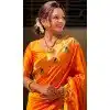 Orange Paithani Silk Meenakari Work Party Wear Plus Size Saree - 147821815