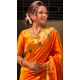 Orange Paithani Silk Meenakari Work Party Wear Saree - 147821815