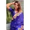 Blue Paithani Silk Meenakari Work Party Wear Plus Size Saree - 147821817