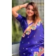 Blue Paithani Silk Meenakari Work Party Wear Saree - 147821817