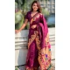 Magenta Paithani Silk Meenakari Work Party Wear Saree - 147821818