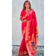 Red Paithani Silk Meenakari Work Party Wear Saree - 147821819