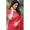 Plus Size Dola Silk Bandhej Work Party Wear Saree In Maroon - 147841836