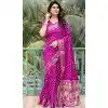 Plus Size Dola Silk Bandhej Work Party Wear Saree In Purple - 147841837