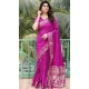 Dola Silk Bandhej Work Party Wear Saree In Purple - 147841837