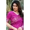 Plus Size Dola Silk Bandhej Work Party Wear Saree In Purple - 147841837