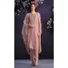 Pink Shimmer Organza Embroidered Party Wear Plus Size Salwar Kameez - 9898191128
