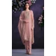 Pink Shimmer Organza Embroidered Party Wear Salwar Kameez - 9898191128