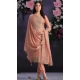 Peach Shimmer Organza Embroidered Party Wear Salwar Kameez - 9898191130