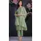 Pista Green Shimmer Organza Embroidered Party Wear Salwar Kameez - 9898191131