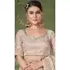 Grey Banarasi Silk Coding Work Party Wear Plus Size Saree - 9922191271