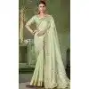 Pista Green Banarasi Silk Coding Work Party Wear Plus Size Saree - 9922191273
