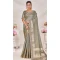Art Silk Linen Coding Work Traditional Wear Saree In Grey - 9923191276