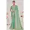 Mint Green Banarasi Silk Zari Work Traditional Wear Saree - 9924191289