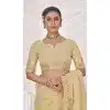 Cream Banarasi Silk Zari Work Traditional Wear Plus Size Saree - 9924191291