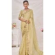 Cream Banarasi Silk Zari Work Traditional Wear Saree - 9924191291