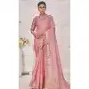 Pink Banarasi Silk Zari Work Traditional Wear Plus Size Saree - 9924191293