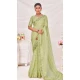 Pista Green Banarasi Silk Zari Work Traditional Wear Saree - 9924191294