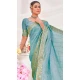 Sky Blue Banarasi Silk Zari Work Traditional Wear Saree - 9924191295