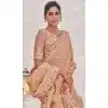 Peach Banarasi Silk Zari Work Traditional Wear Plus Size Saree - 9924191296