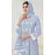 Pure Cotton Embroidered Party Wear Palazzo Suit In Light Blue - 9930191312