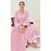 Pure Cotton Embroidered Party Wear Plus Size Palazzo Suit In Light Pink - 9930191313