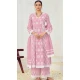 Pure Cotton Embroidered Party Wear Palazzo Suit In Light Pink - 9930191313
