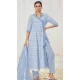 Light Blue Pure Cotton Embroidered Party Wear Palazzo Suit - 9930191314
