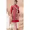 Red Viscose Embroidered Party Wear Designer Men Kurta Dhoti - 9954191429