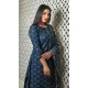 Cotton Print Work Casual Wear Readymade Salwar Kameez In Navy Blue - 9966191497