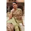 Soft Tissue Silk Digital Printed Party Wear Plus Size Saree In Olive Green - 9973191545