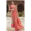 Soft Tissue Silk Digital Printed Party Wear Plus Size Saree In Pink - 9973191546