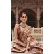 Soft Tissue Silk Digital Printed Party Wear Saree In Beige and Brown - 9973191547