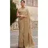 Soft Tissue Silk Digital Printed Party Wear Plus Size Saree In Beige - 9973191548