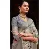 Soft Tissue Silk Digital Printed Party Wear Plus Size Saree In Sea Blue - 9973191551